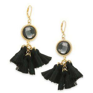 Elegant INC Gold-Tone Stone & Tassel Drop Earrings – Save 50% Today!